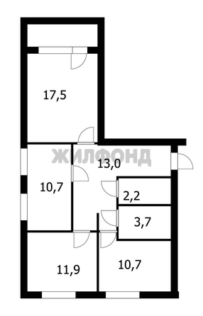 
  Продается 3-комн. квартира, 70 м², Вилюйская ул, д. 1
. Фото 1.