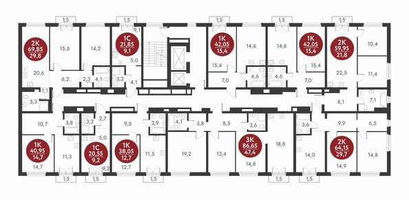 
  Продается 2-комн. квартира, 70.05 м², ЖК Скандинавские кварталы, дом 1
. Фото 2.