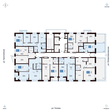 
  Продается 3-комн. квартира, 59.07 м², ЖК Салют, дом 1
. Фото 1.