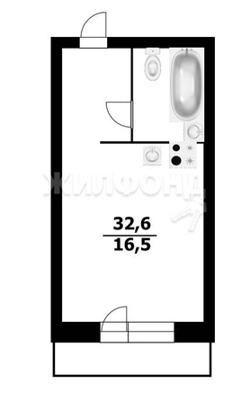 
   Продам 1-комнатную, 32.6 м², Выборная ул, 154/2

. Фото 11.