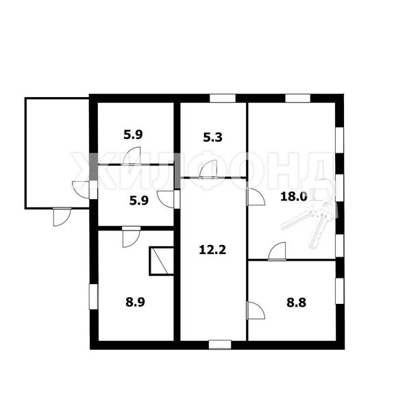 
   Продам дом, 65 м², Новосибирск

. Фото 16.