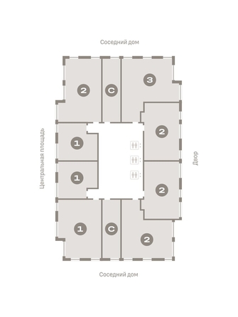 
  Продается 2-комн. квартира, 59.97 м², ЖК Европейский берег, дом 45
. Фото 2.