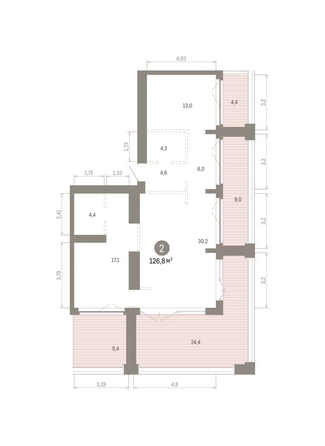 
  Продается 2-комн. квартира 126.81 м², в ЖК Европейский берег, дом 45. Фото 1.