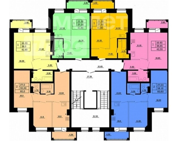 
   Продам 1-комнатную, 42.5 м², Малиновского, дом 16, корпус 1, этап 2

. Фото 22.
