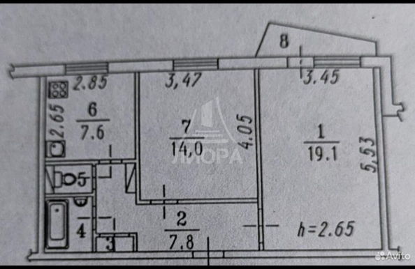 
   Продам 2-комнатную, 52.6 м², Химиков ул, 32/1

. Фото 14.