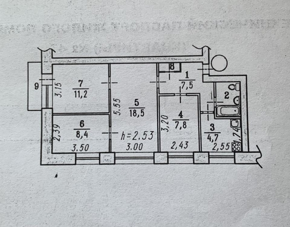 
   Продам 4-комнатную, 62.5 м², Светлая ул, 1

. Фото 1.