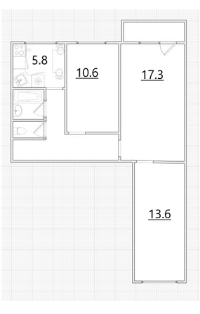 
   Продам 3-комнатную, 59.1 м², Бородина ул, 46

. Фото 2.