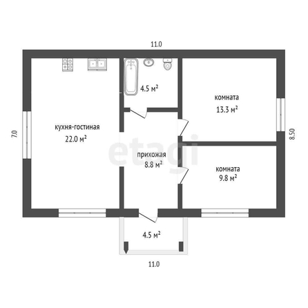 
   Продам дом, 55.7 м², Азово

. Фото 1.