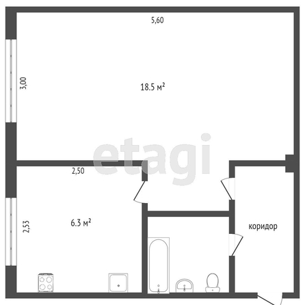 
   Продам 1-комнатную, 32 м², Северная 24-я ул, 161

. Фото 1.