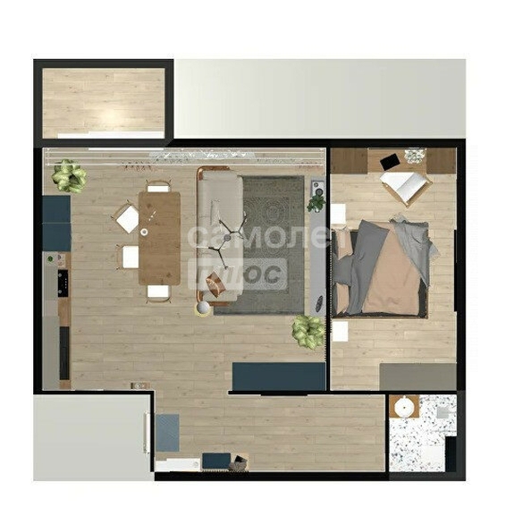 
  Продается 2-комн. квартира, 45 м², ЖК Северное Сияние, этап 3
. Фото 5.