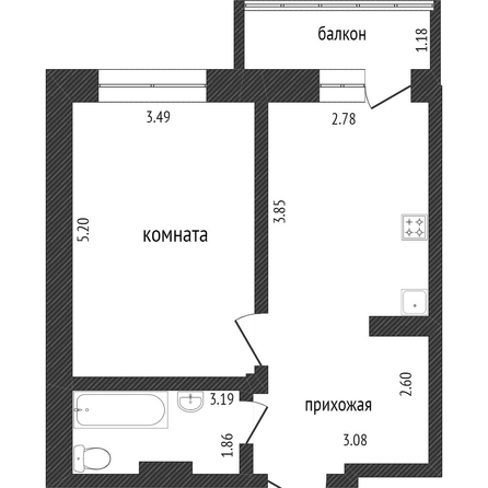 
  Продается 1-комн. квартира, 33.9 м², Успешная ул, д. 3
. Фото 5.