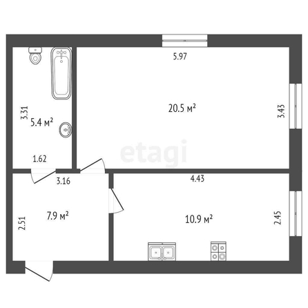 
  Продается 1-комн. квартира, 45 м², д. 28
. Фото 5.