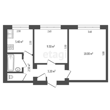 
  Продается 2-комн. квартира, 42.3 м², Малунцева ул, д. 8
. Фото 5.