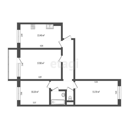 
  Продается 3-комн. квартира, 72 м², Стороженко ул, д. 25к9
. Фото 5.