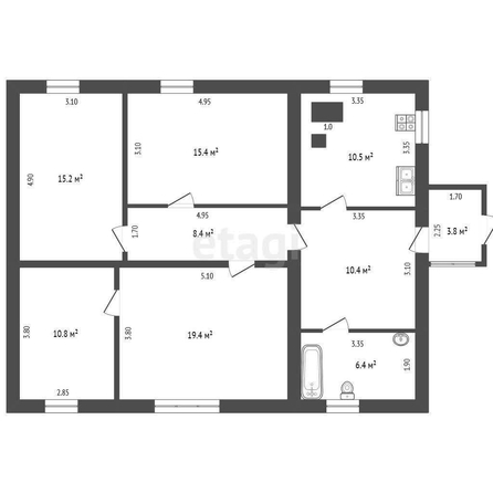 
  Продается 4-комн. квартира, 96.5 м², Чапаева ул, д. 102
. Фото 5.