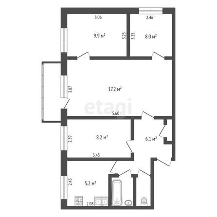 
  Продается 4-комн. квартира, 60 м², Вострецова ул, д. 7
. Фото 5.