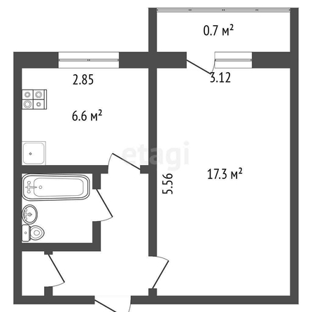 
  Продается 1-комн. квартира, 32.8 м², Арнольда Нейбута ул, д. 64
. Фото 5.
