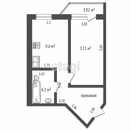 
  Продается студия, 39 м², Харьковская ул, д. 27/1
. Фото 4.