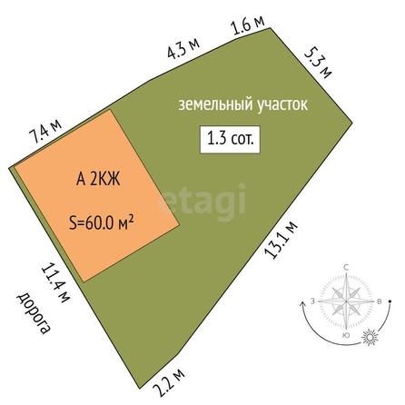 
  Продается дом, 60 м², Омск
. Фото 5.