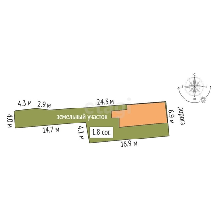 
  Продается дом, 40.5 м², Омск
. Фото 4.