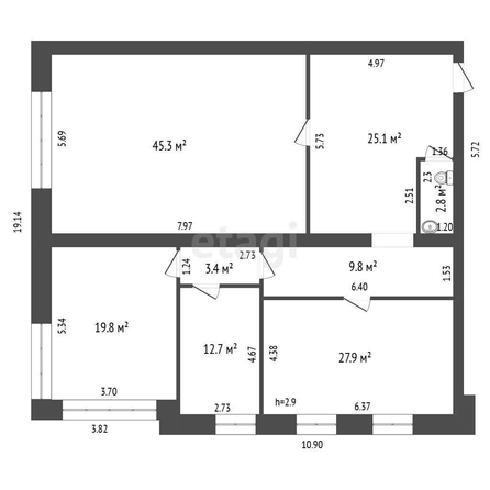 
  Сдается офис, 146.8 м², Щербанева ул, д. 25
. Фото 5.