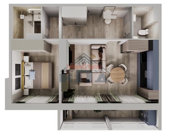 
  Продается 1-комн. квартира, 52 м², ЖК Регата
. Фото 3.