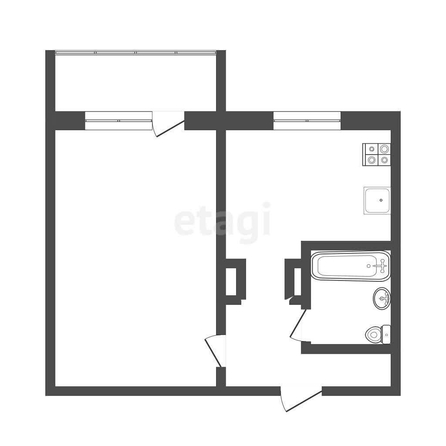 
  Продается 1-комн. квартира, 36.9 м², Малиновского ул, д. 12к1
. Фото 5.