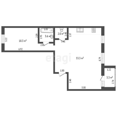 
  Продается 3-комн. квартира, 77.2 м², ЖК Северное Сияние, этап 3
. Фото 5.