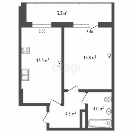 
  Продается 1-комн. квартира, 36.2 м², Амурская 21-я ул, д. 41/3
. Фото 5.