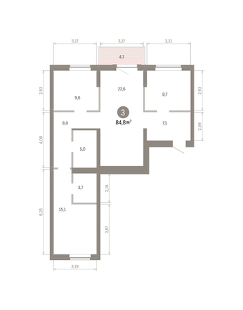 
  Продается 3-комн. квартира, 84.79 м², ЖК Кварталы Драверта, дом 3
. Фото 1.