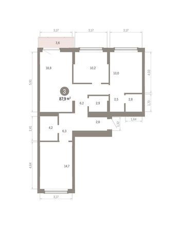 
  Продается 3-комн. квартира 87.86 м², в ЖК Кварталы Драверта, дом 6. Фото 2.