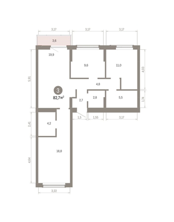 
  Продается 3-комн. квартира 82.67 м², в ЖК Кварталы Драверта, дом 6. Фото 2.