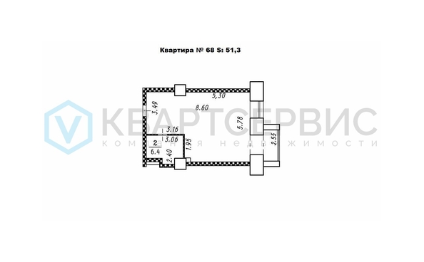 
  Продается 1-комн. квартира 51.3 м². Фото 16.