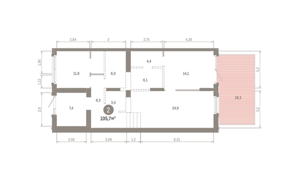 
  Продается 2-комн. квартира 105.65 м², в ЖК Кварталы Драверта, дом 3. Фото 1.