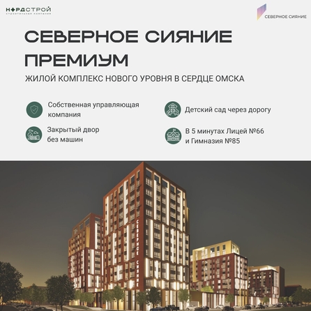 
  Продается 2-комн. квартира 66.2 м², в ЖК Северное Сияние Премиум. Фото 1.