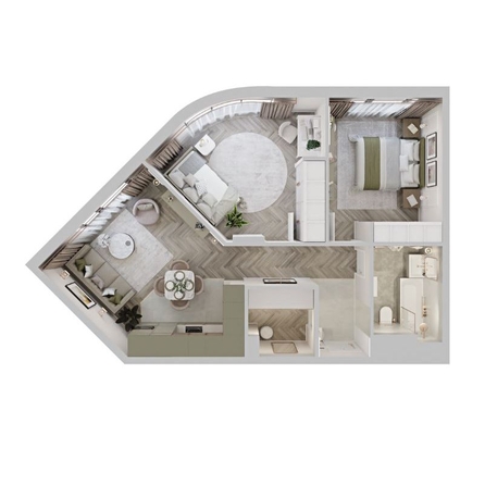 
  Продается 2-комн. квартира 61.28 м², в ЖК ЦЕНТР-ПАРК на Волочаевской. Фото 6.