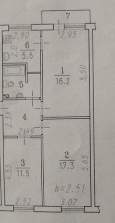
  Продается 3-комн. квартира 63 м². Фото 16.