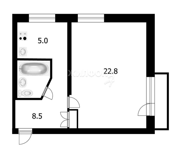 
   Продам 1-комнатную, 37 м², Парковая ул, 3

. Фото 7.