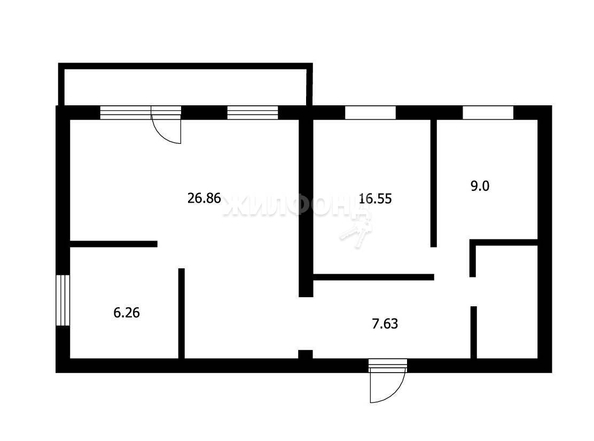 
   Продам 4-комнатную, 65 м², Красноармейская ул, 151

. Фото 8.