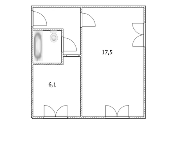 
   Продам 1-комнатную, 30.6 м², Киевская ул, 72

. Фото 1.