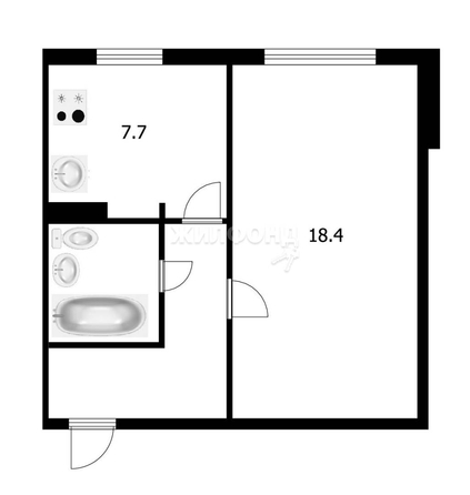 
   Продам 1-комнатную, 36 м², Алтайская ул, 97/1

. Фото 7.