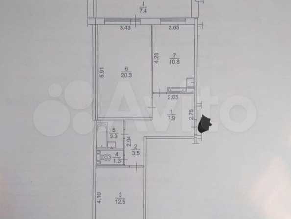 
   Продам 2-комнатную, 59.6 м², Нефтяная ул, 13

. Фото 1.