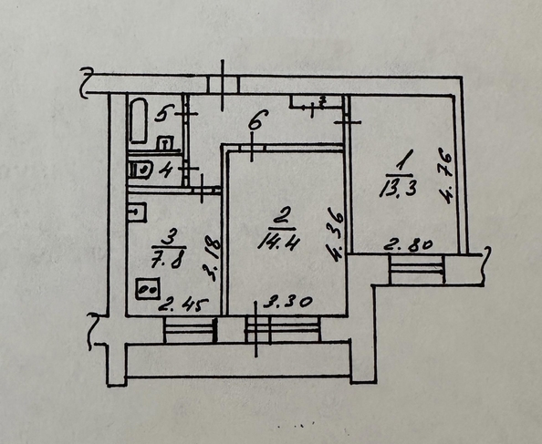 
  Продается 2-комн. квартира, 46.3 м², Иркутский тракт, д. 194
. Фото 1.