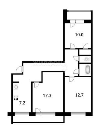 
   Продам 3-комнатную, 65.1 м², Лебедева ул, 41

. Фото 21.