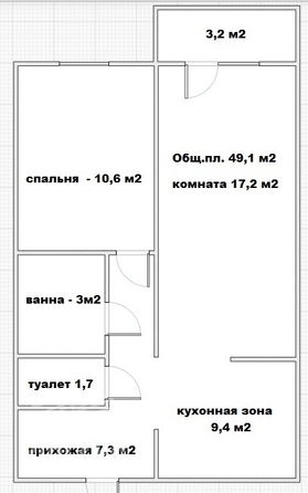 
   Продам 1-комнатную, 49.1 м², Любы Шевцовой ул, 15

. Фото 5.