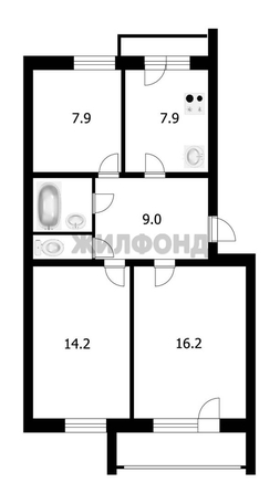 
   Продам 3-комнатную, 59 м², Тверская ул, 57

. Фото 14.