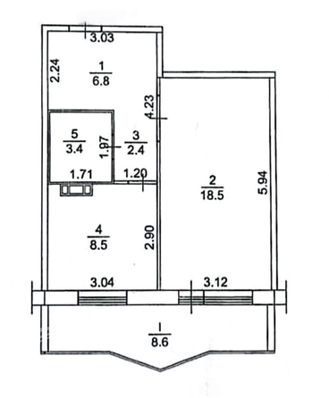
  Продается 1-комн. квартира, 39.6 м², 79 Гвардейской Дивизии ул, д. 6
. Фото 3.