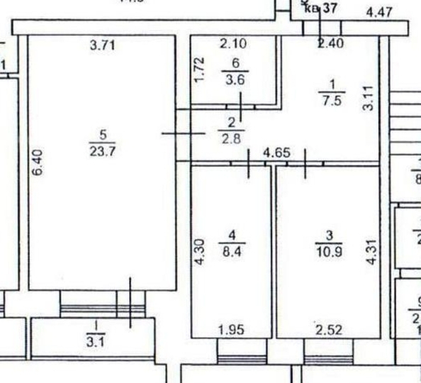 
  Продается 3-комн. квартира, 56.9 м², Анны Ахматовой (Северный мкр.) ул, д. 5
. Фото 11.