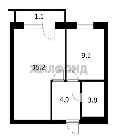 
  Продается 1-комн. квартира, 33.1 м², Сосновая ул, д. 16/1
. Фото 12.