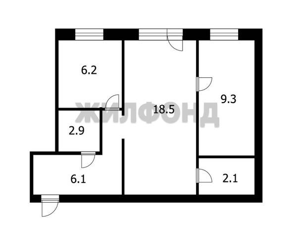
  Продается 2-комн. квартира, 45.1 м², Коммунистическая ул, д. 3
. Фото 17.